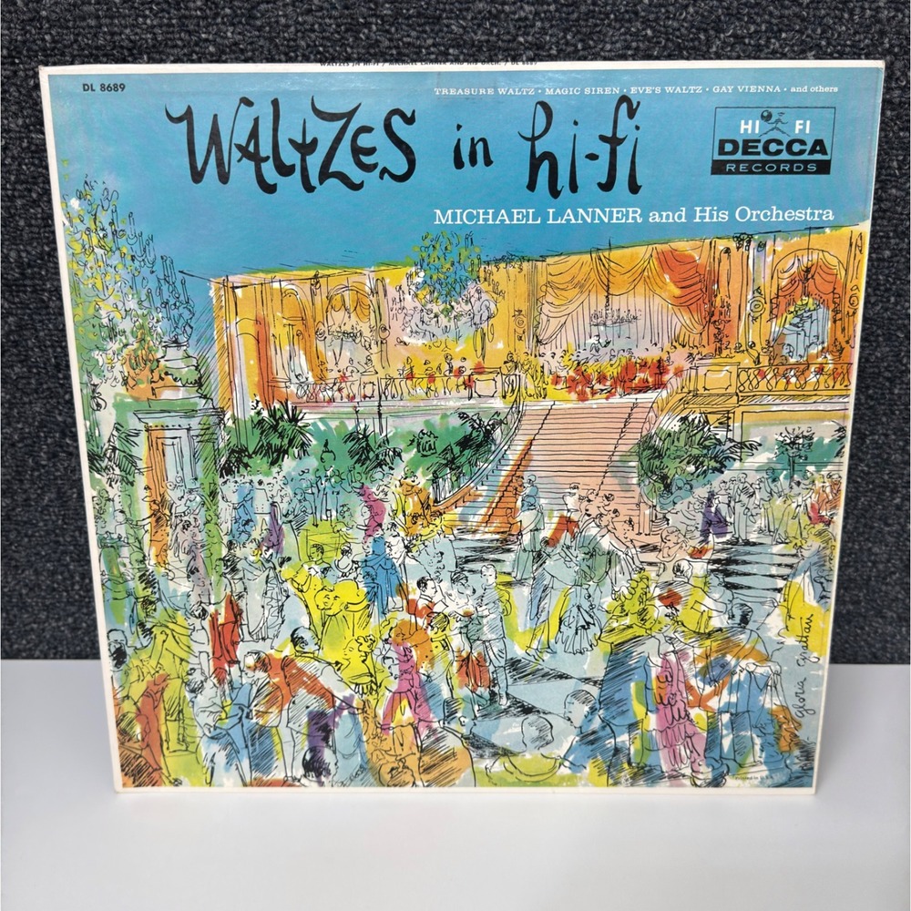 Michael Lanner Waltzes in Hi-Fi Vinyl LP Decca DL 8689 Classical Orchestra Recor